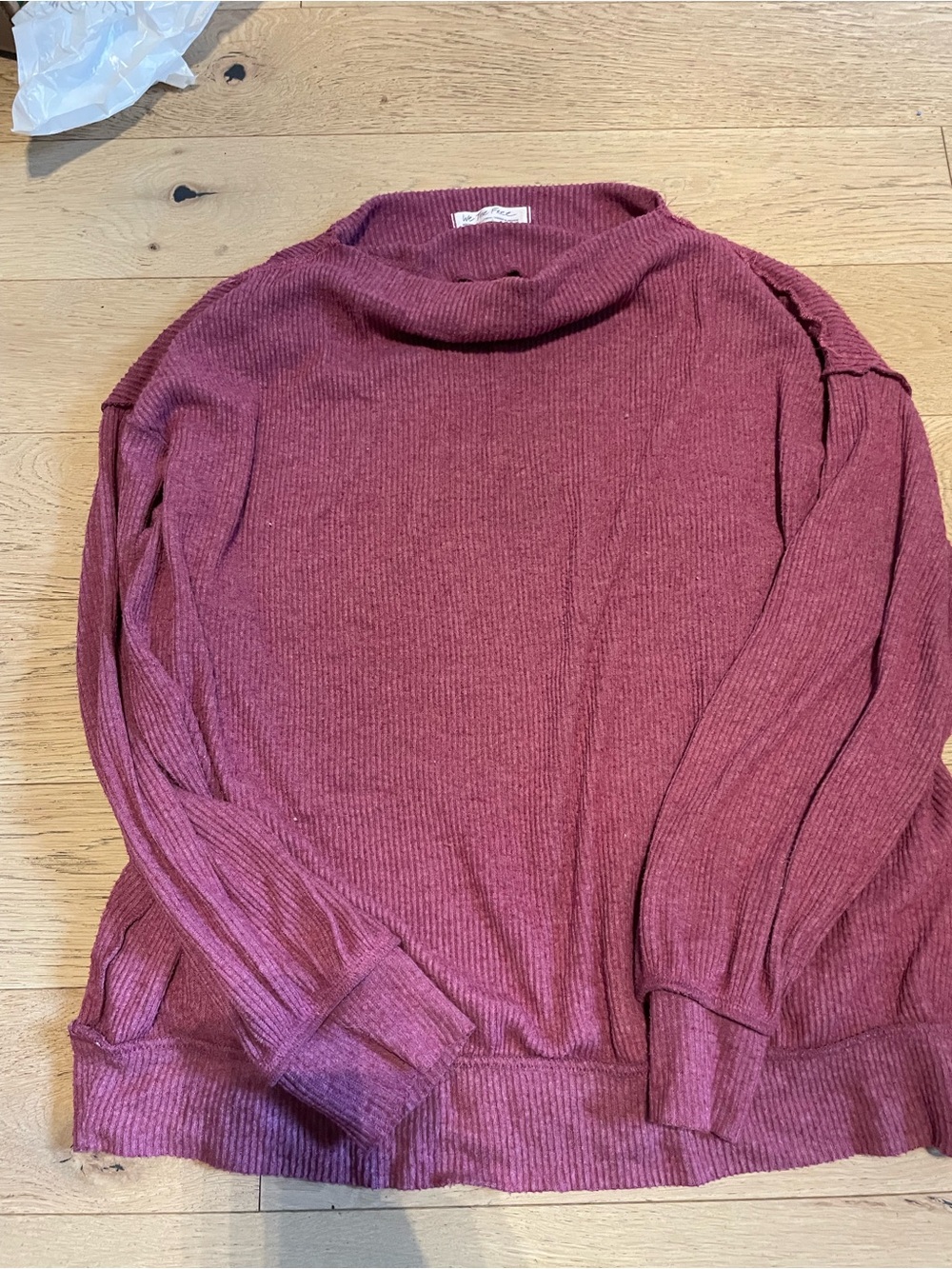 We The Free cowl neck soft pink slouchy Sweater